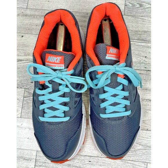Nike Downshifter 6 Running Shoe Women's Size 7 Gray/Orange/Blue EUC - Picture 7 of 10